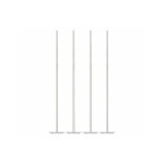 4 touillettes et pilons point virgule en acier inox