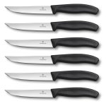 6 couteaux  steak victorinox lame 12cm manche noir