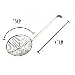 Araigne  friture en inox diamtre 15cm et manche 40cm