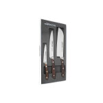 Arcos natura - set de 3 couteaux de cuisine manche bois
