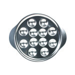 Assiette pour escargots en acier inox - 6 ou 12 empreintes