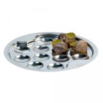 Assiette inox  escargots 12 emplacements 20cm