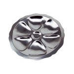 Assiette présentation 6 huîtres en inox Assiette présentation 6 huîtres en inox