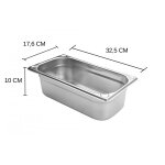 Bac gastronorme professionnel hendi kitchen line mod�le gn 1 / 3 hauteur 10cm
