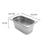 Bac gastronorme professionnel hendi kitchen line modèle gn 1 / 4 hauteur 10cm Bac gastronorme professionnel hendi kitchen line modèle gn 1 / 4 hauteur 10cm