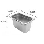 Bac gastronorme professionnel hendi kitchen line modèle gn 1 / 4 hauteur 15cm Bac gastronorme professionnel hendi kitchen line modèle gn 1 / 4 hauteur 15cm