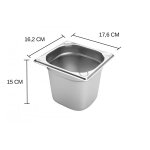 Bac gastronorme professionnel hendi kitchen line mod�le gn 1 / 6 hauteur 15cm