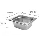 Bac gastronorme professionnel hendi kitchen line mod�le gn 1 / 6 hauteur 6, 5cm