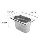 Bac gastronorme professionnel hendi kitchen line mod�le gn 1 / 9 hauteur 10cm