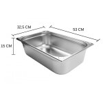Bac gastronorme professionnel hendi kitchen line mod�le gn 1 / 1 hauteur 15cm
