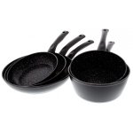 Batterie de cuisine 5 pièces en aluminium forgé façon pierre induction pradel excellence Batterie de cuisine 5 pièces en aluminium forgé façon pierre induction pradel excellence
