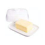Beurrier en porcelaine blanche kitchencraft 18cm