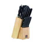 Bloc de 15 couteaux acier inox et accessoires richardson  cucina