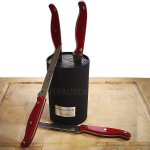 Bloc de 4 couteaux  steak au nain bistronome coloris rouge