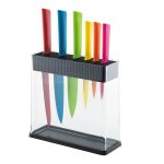 Bloc de 6 couteaux kuhn rikon de toutes les couleurs design suisse