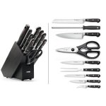 Bloc anthracite couteaux cuisine forgs wusthof classic