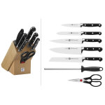 Bloc bois couteaux et ustensiles x 7 zwilling professionnals s