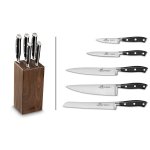 Bloc bois de noyer 5 pices sabatier ysis manches rivets