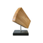 Bloc pivotant vide pour 6 � 8 couteaux de cuisine en ch�ne et granite - kai