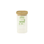 Bote en verre de conservation haute et carre pebbly