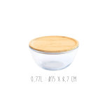 Bol pour conservation en verre pebbly