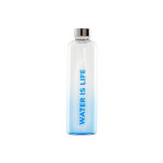 Bouteille verre yoko design water is life 1l
