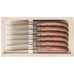 C. dozorme laguiole | 6 couteaux  steak manches bubinga lames dentes