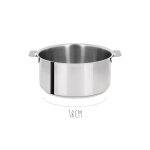 Casserole acier inox cristel mutine amovible