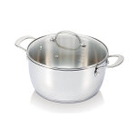 Casserole faitout avec couvercle en verre 24cm