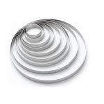 Cercle pour faire des tartes de buyer valrhona perfor en inox - 11 diamtres