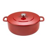 Cocotte en fonte �maill�e rouge s�rie sous - chef dutch oven combekk