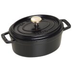Cocotte fonte staub ovale noir mat