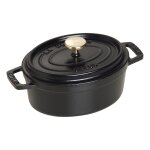 Cocotte fonte staub ovale noir mat