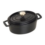 Cocotte fonte staub ovale noir mat