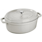 Cocotte fonte staub ovale truffe blanche