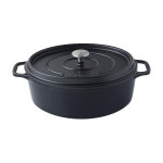 Cocotte ovale noire invicta 35cm fonte maille