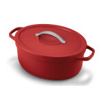 Cocotte ovale plume en fonte d'aluminium 31cm