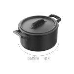 Cocotte petite taille revol belle cuisine 10cm en porcelaine effet fonte avec couvercle