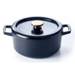 Cocotte ronde 26cm en fonte �maill�e beka nori