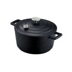 Cocotte ronde en fonte d'aluminium avec couvercle