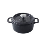 Cocotte ronde noire invicta 20cm en fonte émaillée Cocotte ronde noire invicta 20cm en fonte émaillée