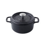Cocotte ronde noire invicta 24cm fonte émaillée Cocotte ronde noire invicta 24cm fonte émaillée