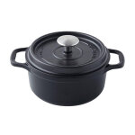 Cocotte ronde noire invicta 32cm fonte émaillée Cocotte ronde noire invicta 32cm fonte émaillée