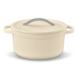 Cocotte ronde plume en fonte aluminium 24cm