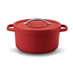 Cocotte ronde plume en fonte d'aluminium 24cm