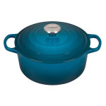 Cocotte ronde signature en fonte 24cm le creuset