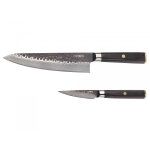 Coffret 2 couteaux de cuisine fukito Ébène damas vg10 Coffret 2 couteaux de cuisine fukito Ébène damas vg10