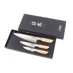 Coffret 3 couteaux de cuisine fukito pakka san mai