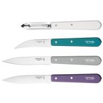 Coffret de 4 couteaux opinel gamme les essentiels art dco avec manches en couleur
