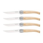 Coffret de 4 couteaux opinel gamme table chic avec lame de 10cm en acier sandvik